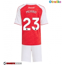 Otroške Nogometnih dresov Arsenal Mikel Merino #23 Domači 2025-26 Kratki rokavi (+ hlače)